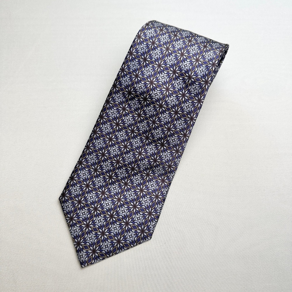 Dormeuil Paris London Men's Silk‎ Geometric Pattern Necktie Business Formal